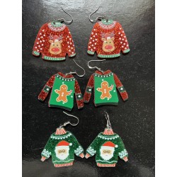 Christmas jumper earrings