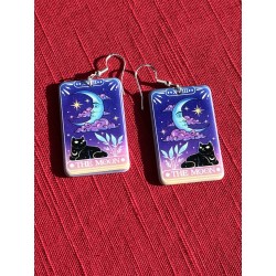 Tarot card earrings